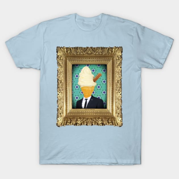 Ice Cream Man in Vintage Frame T-Shirt by FaceTheStrange